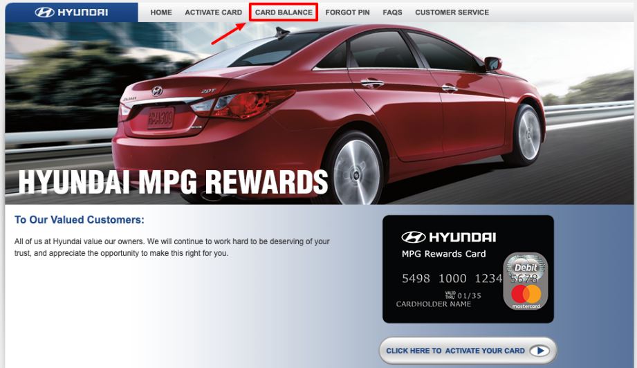 Hyundai MPG Rewards Card