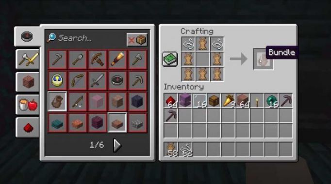 Craft Bundles in Minecraft