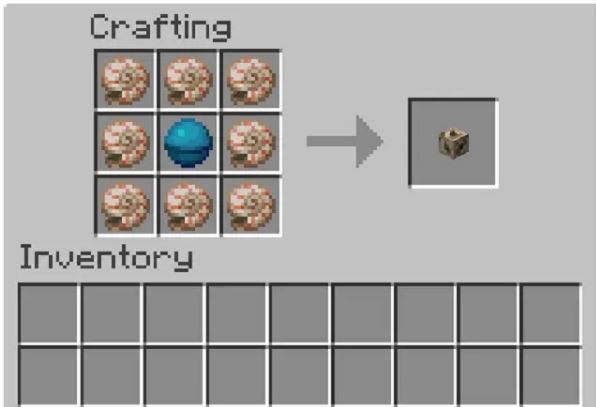 Crafting Recipe of Conduit in Minecraft