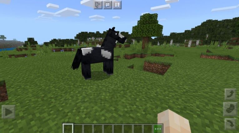 Saddle on a Horse in Minecraft