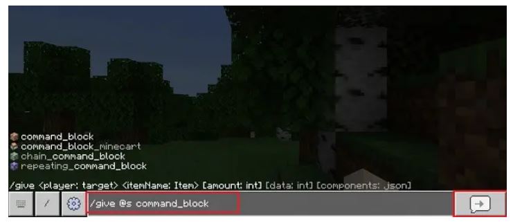 Summon Command Block in MCPE