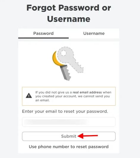 roblox login password