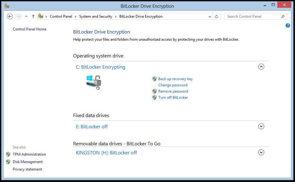 botlocker drive encryption